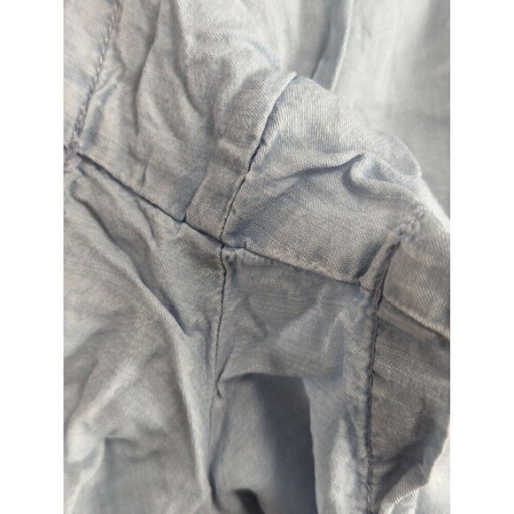 Cloth & Stone Sleeveless Blue Chambray Button-Front Romper 100% Lyocell Size M - Picture 7 of 7